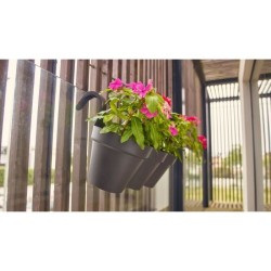 ARTEVASI Pot de fleurs pour balcon CAPRI Individ - Gris anthracite - 1