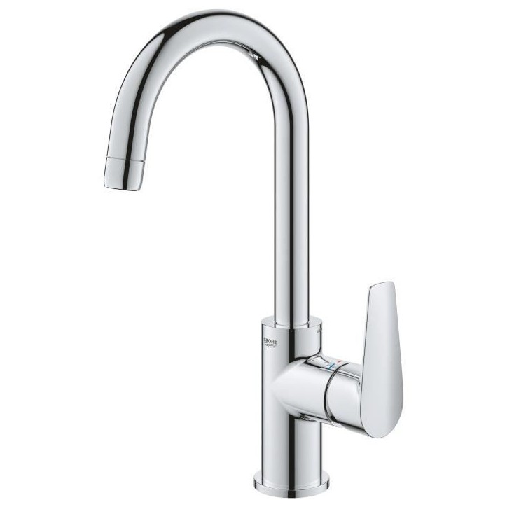 Mitigeur monocommande Lavabo GROHE - Taille L - Col de cygne - Chromé
