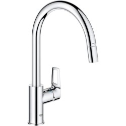 Mitigeur de cuisine GROHE StartLoop - Chromé - Bec haut en C - Mousse
