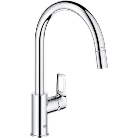 Mitigeur de cuisine GROHE StartLoop - Chromé - Bec haut en C - Mousse