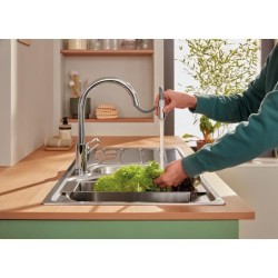 Mitigeur de cuisine GROHE StartLoop - Chromé - Bec haut en C - Mousse