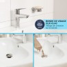 Mitigeur monocommande - GROHE - 24319001 - Lavabo Swift - Avec sécuri
