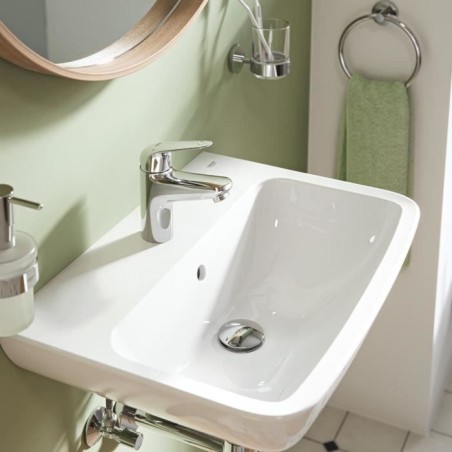 Mitigeur monocommande lavabo - GROHE Swift - 24323001 - Chromé - Taille S - Ouverture Eau Froide - Economie d'eau - Vidage clic
