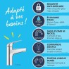 Mitigeur monocommande - GROHE - 24327001 - Lavabo Swift - Avec sécuri