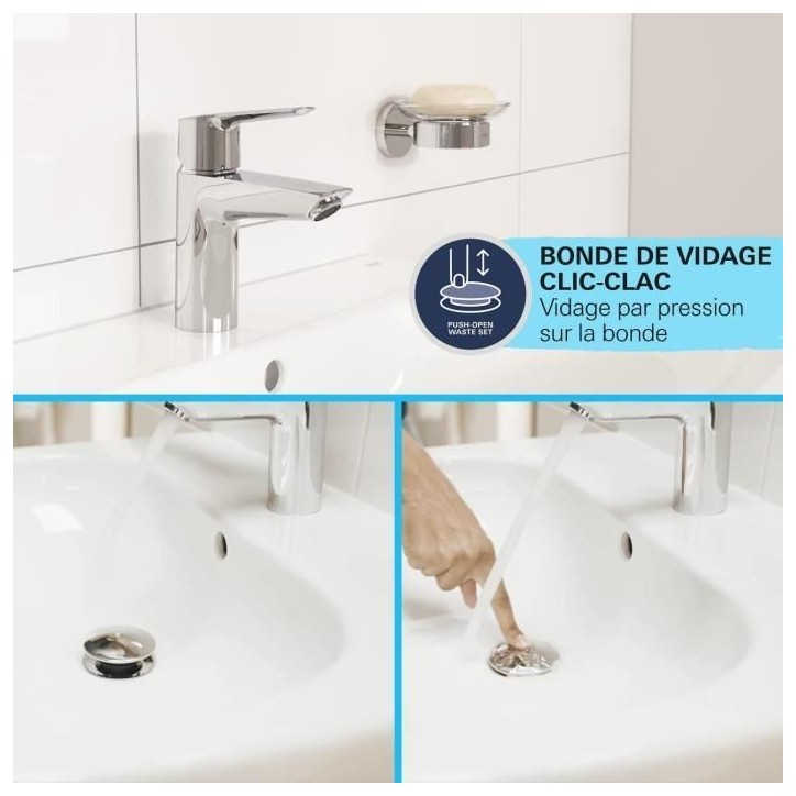 Mitigeur monocommande - GROHE - 24327001 - Lavabo Swift - Avec sécurité enfant - Taille M Mitigeur monocommande - GROHE - 24327001 - Lavabo Swift - Avec sécurité enfant - Taille M