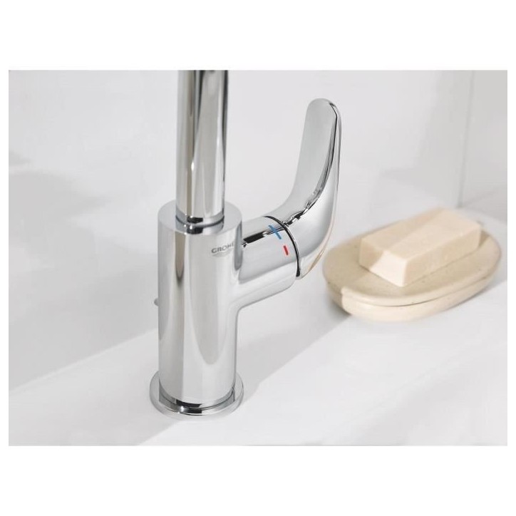 Mitigeur monocommande lavabo - GROHE Swift - 24330001 - Chromé - Taille L - Bec haut - Economie d'eau Mitigeur monocommande lavabo - GROHE Swift - 24330001 - Chromé - Taille L - Bec haut - Economie d'eau