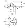 Mitigeur monocommande bain/douche - GROHE Swift - 24335001 - Chromé -