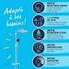 Colonne de douche avec mitigeur thermostatique - Economie d'eau - GROH