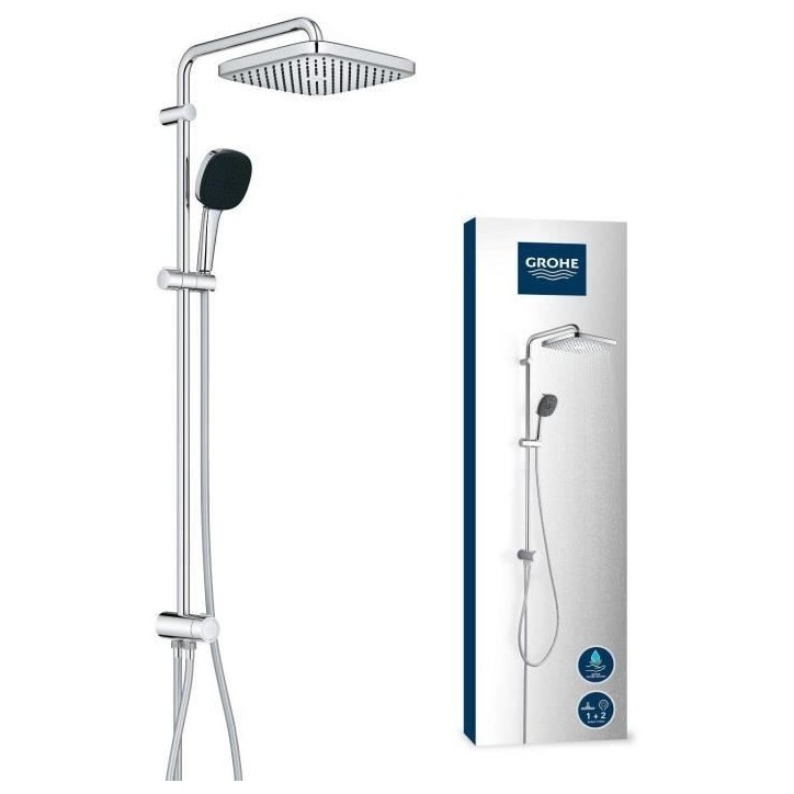 Colonne de douche avec inverseur manuel - Economie d'eau - GROHE Vitalio Comfort 250 - Chromé - 26986001 Colonne de douche avec inverseur manuel - Economie d'eau - GROHE Vitalio Comfort 250 - Chromé - 26986001
