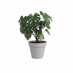 ARTEVASI Pot de fleur CAPRI - 40 ma - Gris clair - L40 x P40 x H34,7 c