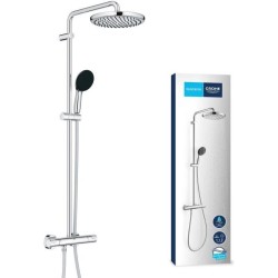 Colonne de douche avec mitigeur thermostatique - Economie d'eau - GROH