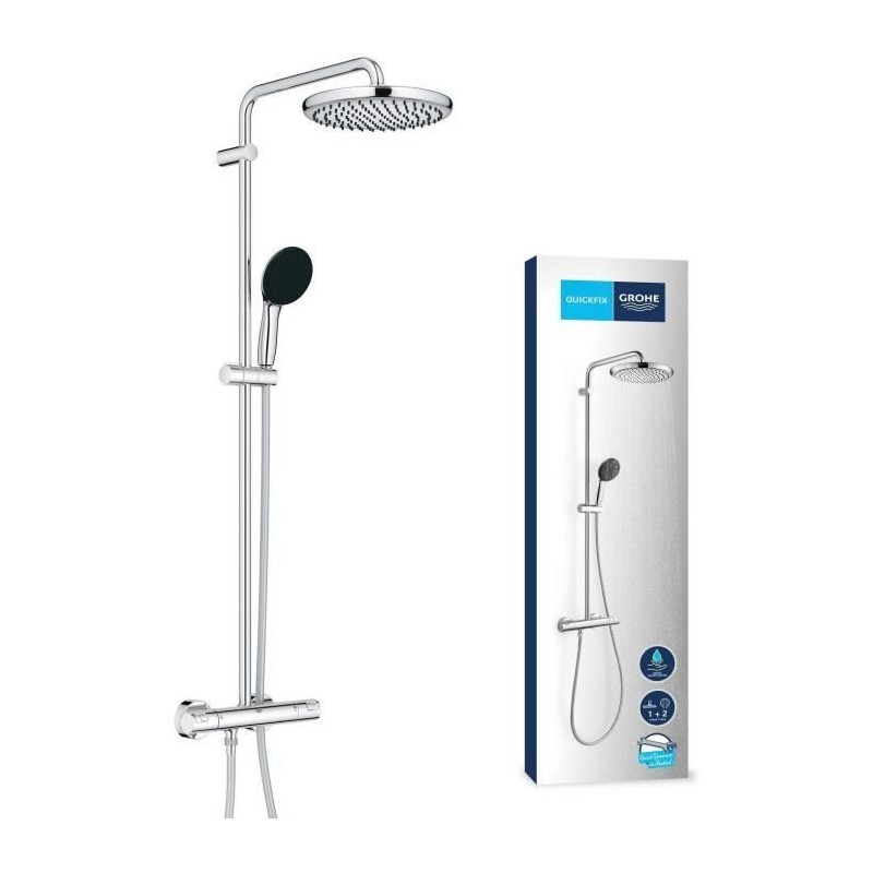 Colonne de douche avec mitigeur thermostatique - Economie d'eau - GROH Colonne de douche avec mitigeur thermostatique - Economie d'eau - GROH