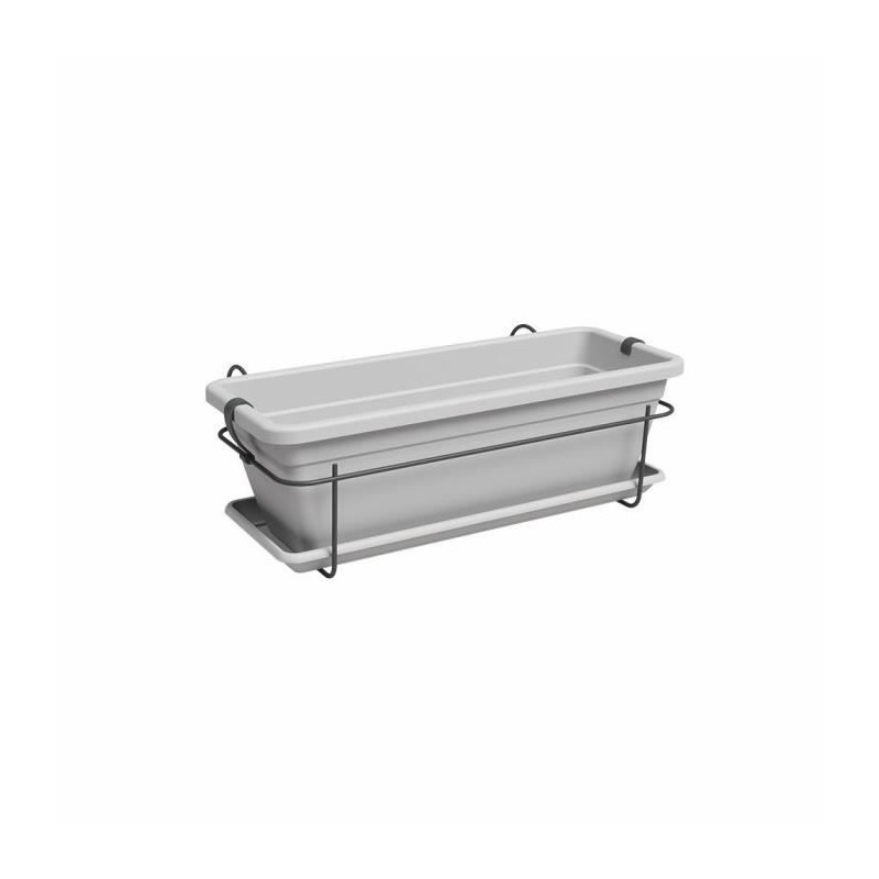 ARTEVASI Jardiniere VENEZIA balcon KIT - 50 ma - Gris clair 50 x 29 x