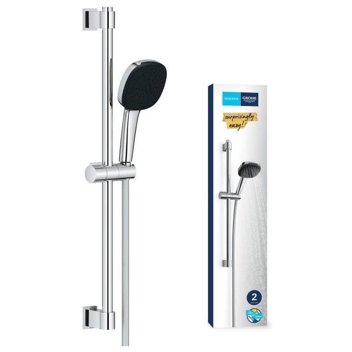 Ensemble de douche avec pommeau 2 jets, barre et flexible - GROHE Vitalio Comfort 110 26928001 - Sélection facile - Economie d' Ensemble de douche avec pommeau 2 jets, barre et flexible - GROHE Vitalio Comfort 110 26928001 - Sélection facile - Economie d'