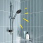 Ensemble de douche avec pommeau 2 jets, barre 60cm, flexible et tablette- GROHE Vitalio Start 110 26952001 - Economie d'eau - Ch