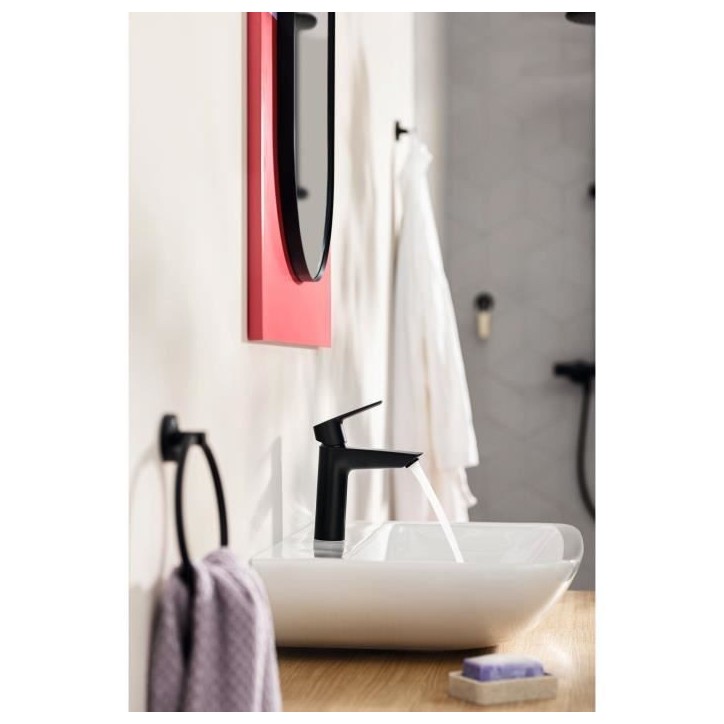 Mitigeur lavabo monocommande GROHE Start - Noir mat - Taille S - Economie d'eau Mitigeur lavabo monocommande GROHE Start - Noir mat - Taille S - Economie d'eau