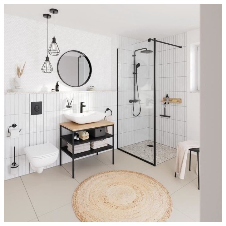 Mitigeur lavabo monocommande GROHE Start noir mat taille S économie d'eau Mitigeur lavabo monocommande GROHE Start noir mat taille S économie d'eau