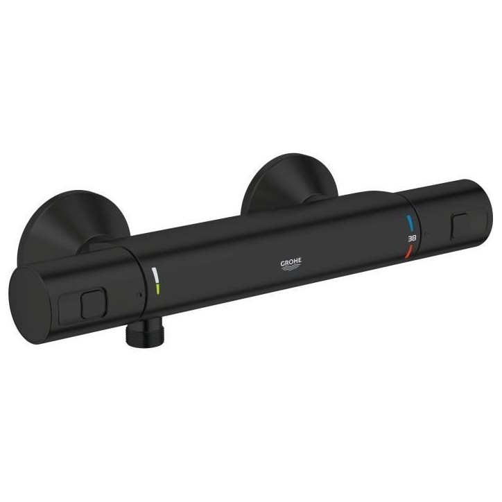 Mitigeur thermostatique douche - GROHE Precision Start - Noir mat - Economie d'eau Mitigeur thermostatique douche - GROHE Precision Start - Noir mat - Economie d'eau