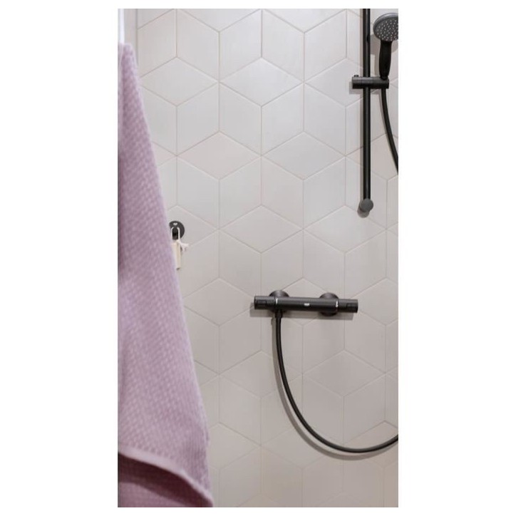 Mitigeur thermostatique douche - GROHE Precision Start - Noir mat - Economie d'eau Mitigeur thermostatique douche - GROHE Precision Start - Noir mat - Economie d'eau