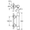 Mitigeur thermostatique douche - GROHE Precision Start - Noir mat - Ec