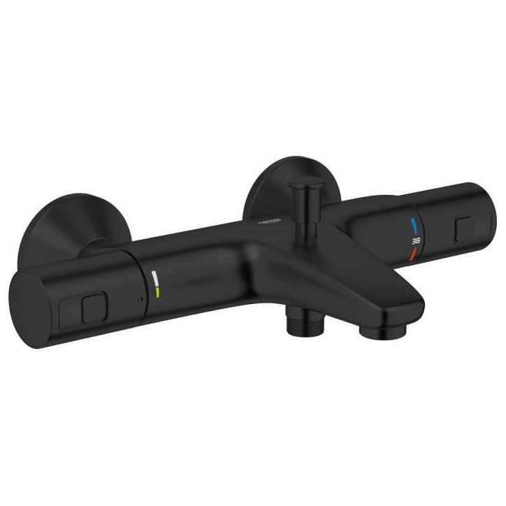 Mitigeur thermostatique bain/douche 1/2 - GROHE Precision Start - Noir mat - Economie d'eau Mitigeur thermostatique bain/douche 1/2 - GROHE Precision Start - Noir mat - Economie d'eau
