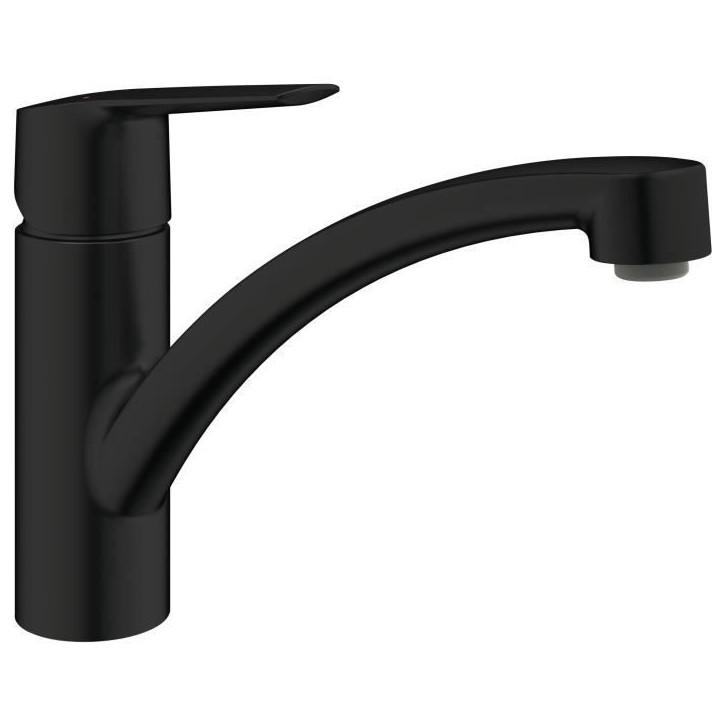 GROHE Start - 324412432 - Robinet de cuisine - Mitigeur monocommande évier - Noir mat - Bec bas - Rotation 140°