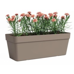 ARTEVASI Jardiniere - Plastique - Taupe - Rectangulaire - L49,9 x P20