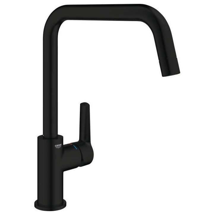 Robinet de cuisine - Mitigeur monocommande évier - Noir mat - Bec haut - Rotation 150° - GROHE Start - 304702430 Robinet de cuisine - Mitigeur monocommande évier - Noir mat - Bec haut - Rotation 150° - GROHE Start - 304702430