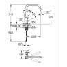 Robinet de cuisine - Mitigeur monocommande évier - Noir mat - Bec hau