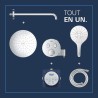 Ensemble de douche encastré - Tous les types de jets - Mitigeur therm