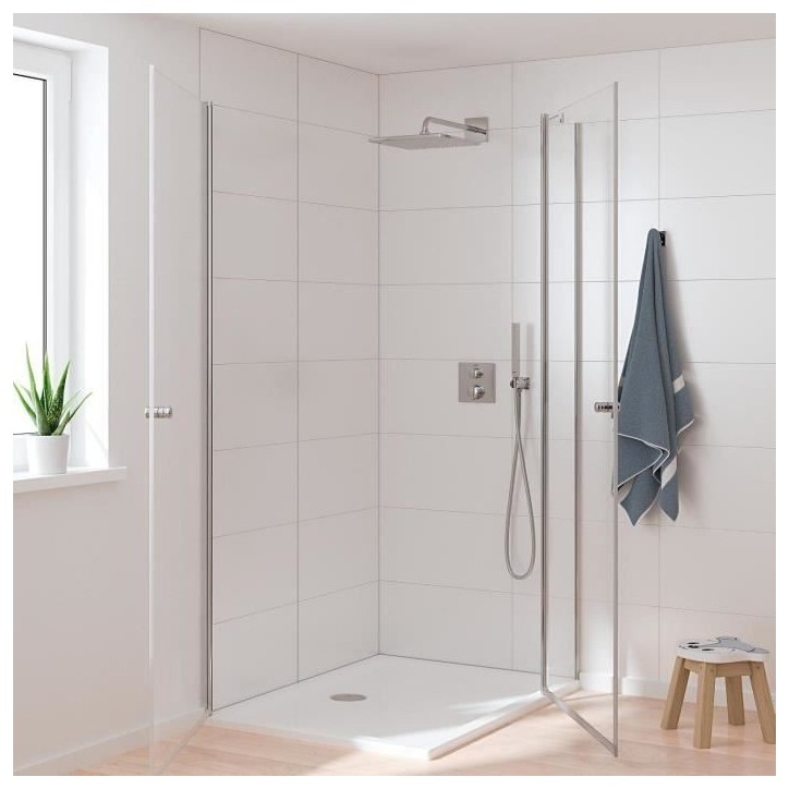 Ensemble de douche encastré - 1 jet - Mitigeur thermostatique - GROHE - 34881000 - Gris