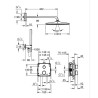 Ensemble de douche encastré - 1 jet - Mitigeur thermostatique - GROHE