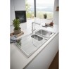 GROHE Mitigeur évier Minta 32168000 - Douchette extractible - Bec L -