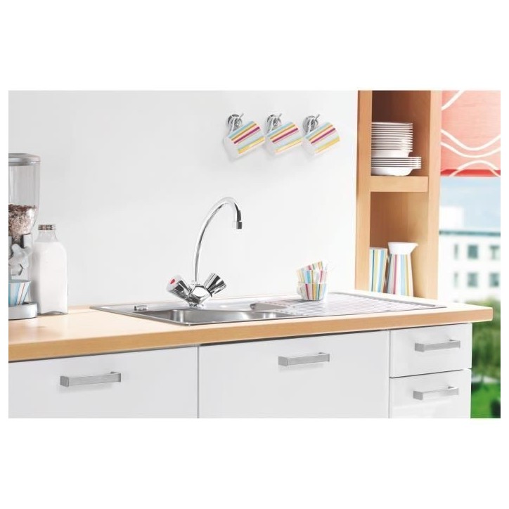 Mélangeur Evier - GROHE - Costa Trend - Bec haut - Chromé - Garantie 5 ans