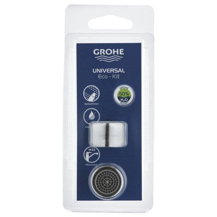 Mousseur économie d'eau - GROHE - 40527000 - Speed Clean - 5,7 L/min - Métal