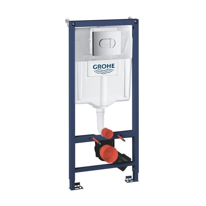 GROHE Bâti Support WC Solido 3 en 1, 1,20m, Bâti Support Encastré, Plaque de Commande double boutons, Réservoir 6-9 Litres,