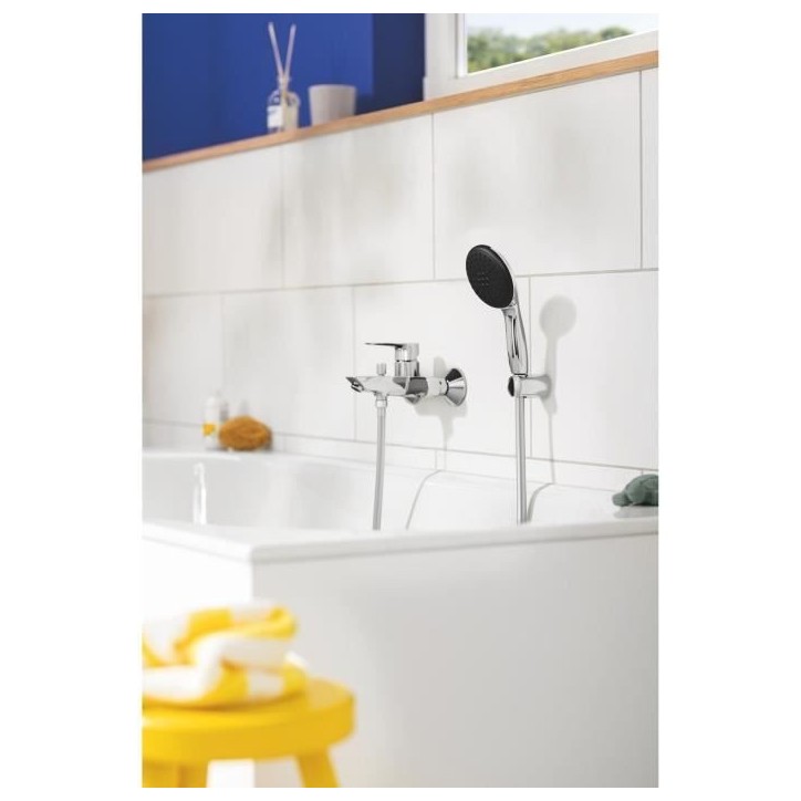 Ensemble de douche avec pommeau 2 jets, support et flexible - GROHE Vitalio Start 110 27950001 - Sélection facile - Economie d'