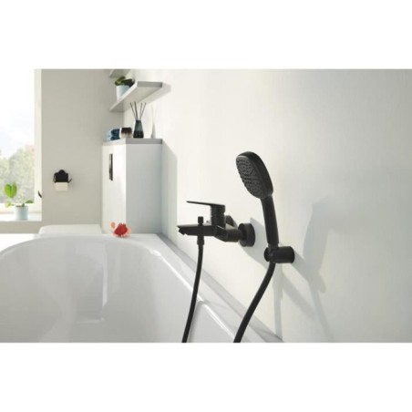 Pommeau de douche - GROHE Vitalio Comfort 110 263972431 - 2 jets (Pluie/Stimulant) - Sélection facile - Economie d'eau - Noir M