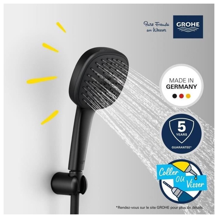Ensemble de douche avec pommeau 2 jets, support et flexible - GROHE Vitalio Comfort 110 263992431 - Sélection facile -Economie Ensemble de douche avec pommeau 2 jets, support et flexible - GROHE Vitalio Comfort 110 263992431 - Sélection facile -Economie