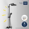 Colonne de douche avec mitigeur thermostatique - Economie d'eau - GROH