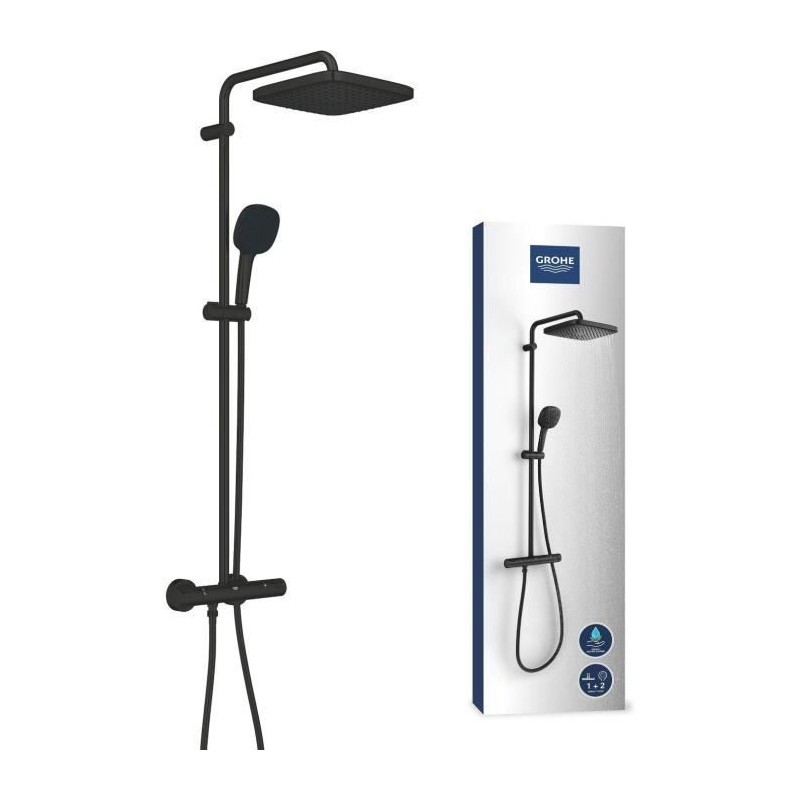 Colonne de douche avec mitigeur thermostatique - Economie d'eau - GROH Colonne de douche avec mitigeur thermostatique - Economie d'eau - GROH
