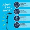 Colonne de douche avec inverseur manuel - Economie d'eau - GROHE Vital