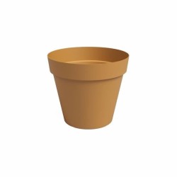 ARTEVASI Pot de fleur CAPRI - 40 ma - Jaune miel - L40 x P40 x H34,7 c