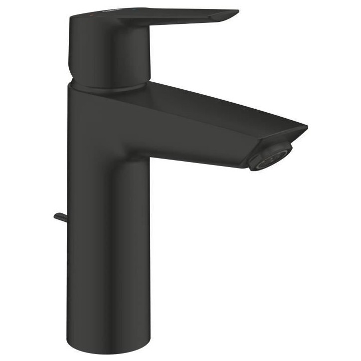 Mitigeur monocommande lavabo - GROHE Start - 235522432 -Noir mat -Taille M -Ouverture Eau Froide -Economie d'eau -Tirette et vid Mitigeur monocommande lavabo - GROHE Start - 235522432 -Noir mat -Taille M -Ouverture Eau Froide -Economie d'eau -Tirette et vid