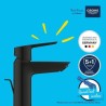 Mitigeur monocommande lavabo - GROHE Start - 242092432 - Noir mat - Ta