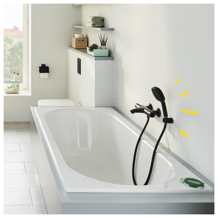 Mitigeur thermostatique bain/douche - GROHE Precision Trend - 1022162432 - Noir mat - Montage mural apparent - Economie d'eau Mitigeur thermostatique bain/douche - GROHE Precision Trend - 1022162432 - Noir mat - Montage mural apparent - Economie d'eau