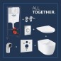 Pack Bâti support 5 en 1 - GROHE - Blanc - 1.13 m - Céramique - Plaque de commande + supports muraux + isolation + pipe coudé