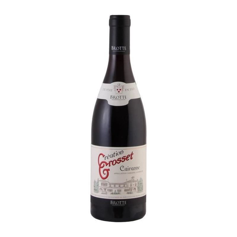 BROTTE Création Grosset 2021 Cairanne - Vin rouge de la Vallée du Rh BROTTE Création Grosset 2021 Cairanne - Vin rouge de la Vallée du Rh