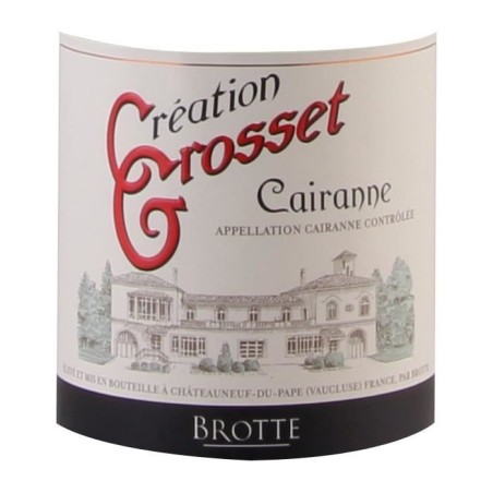 BROTTE Création Grosset 2021 Cairanne - Vin rouge de la Vallée du Rhône