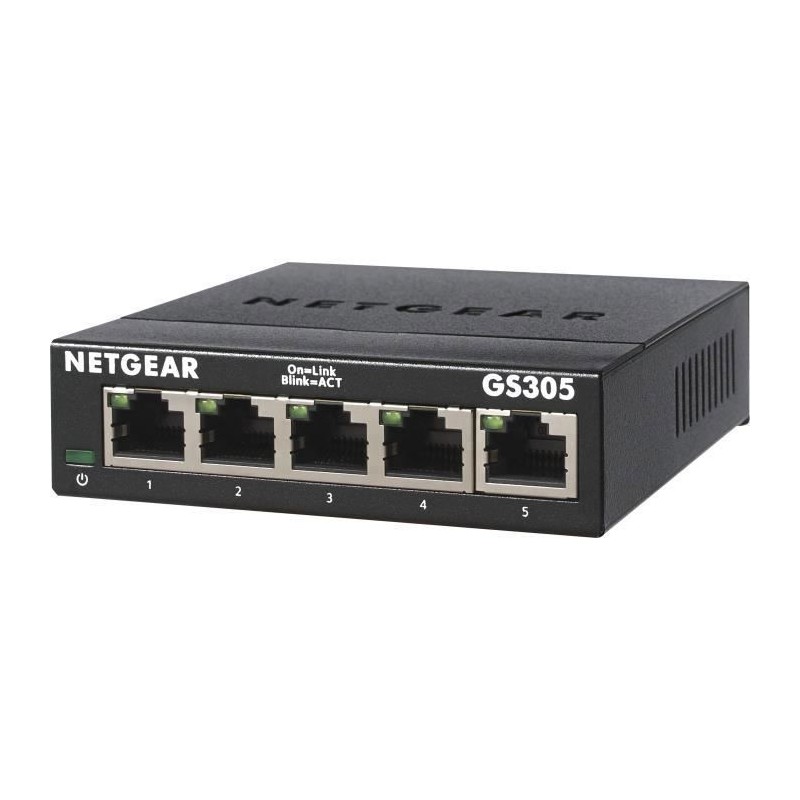 NETGEAR GS305-300PES Switch Ethernet Métal 5 ports Gigabit (10/100/10